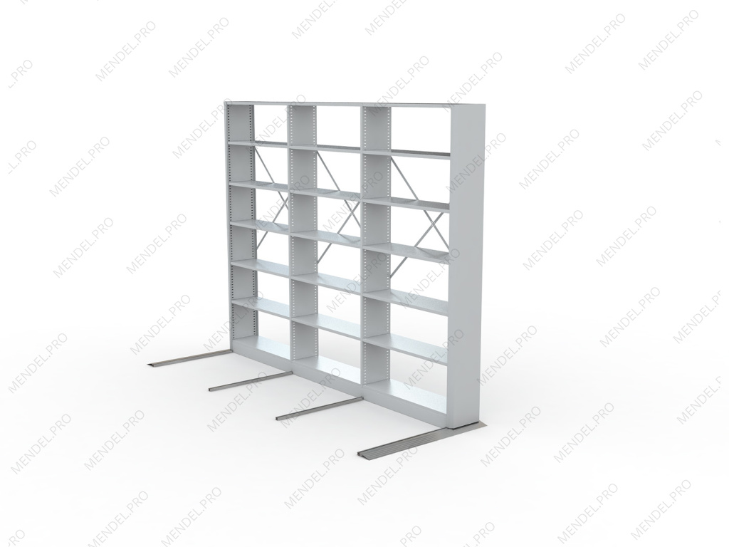 Стеллаж стационарный односторонний архивный 2395х1200х300