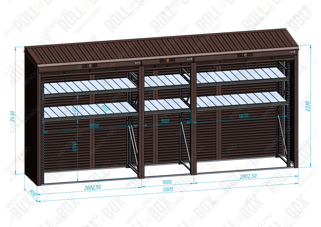 Шкаф уличный ROLL‑BOX VILLAGE ROOF XL-3.2