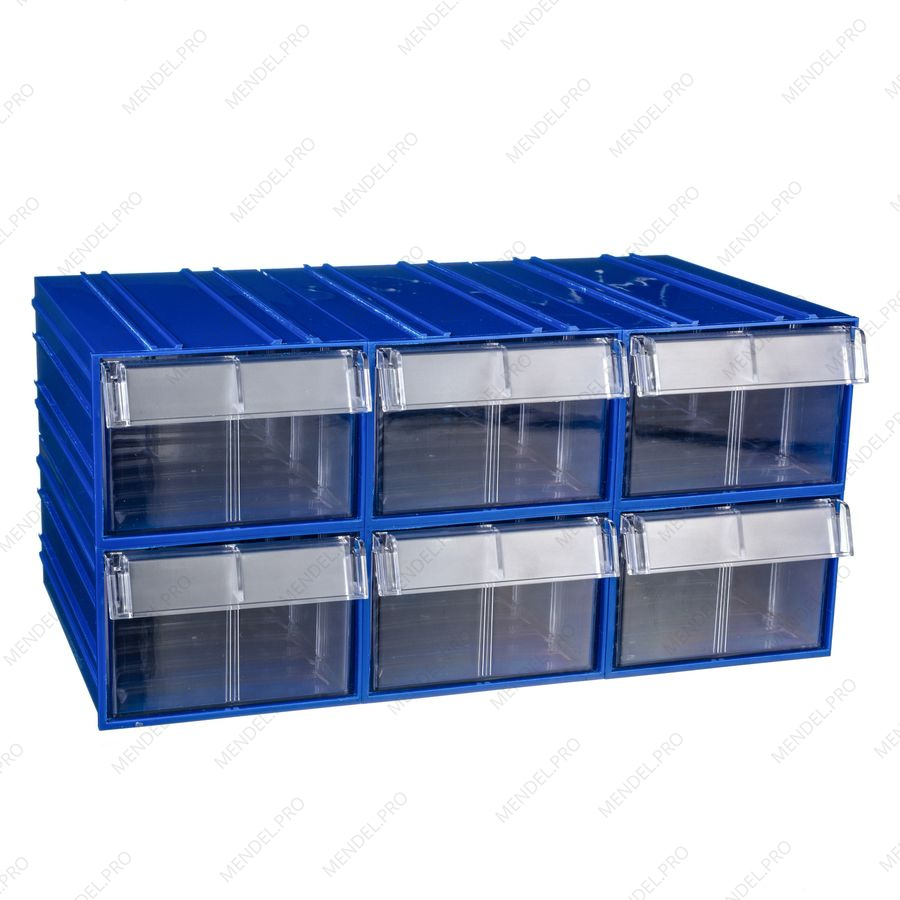 Пластиковый короб Стелла-техник C-2-К6-синий-прозрачный