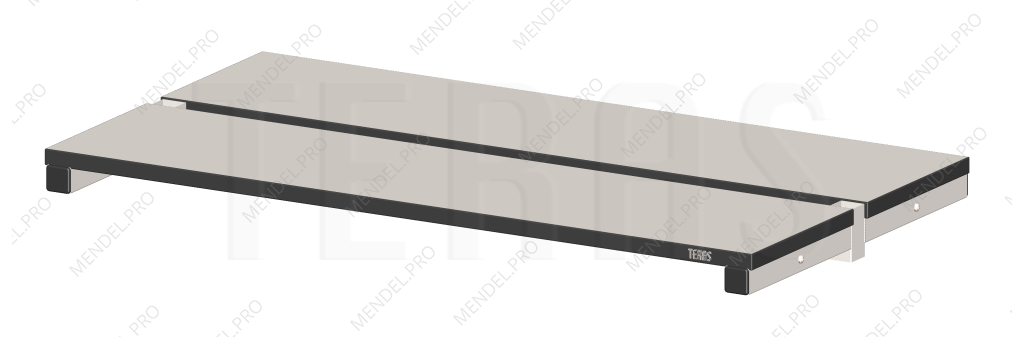 Полка для оборудования 2х(1200х300 мм)для серии DUAL 