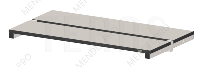 Полка для оборудования 2х(1200х300 мм)для серии DUAL 