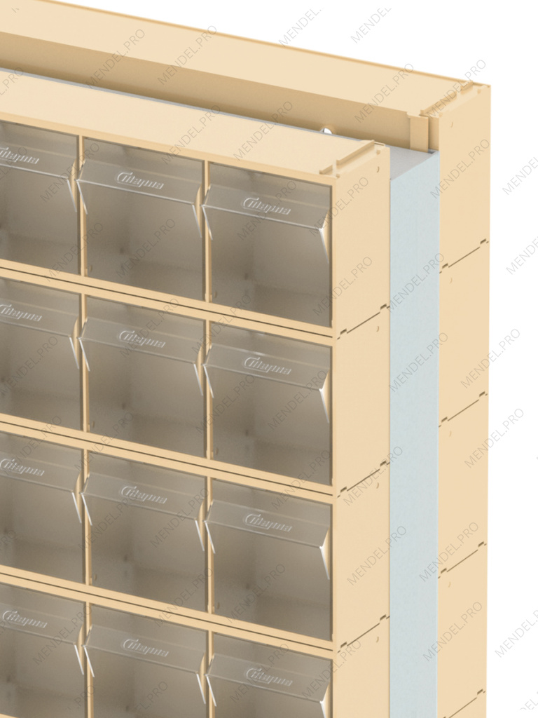 Стойка бежевая двусторонняя напольная  Стелла-техник 406-00-14-00-B