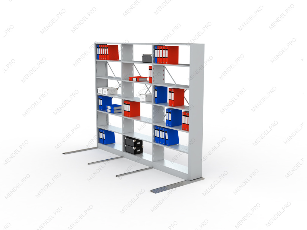 Стеллаж стационарный односторонний архивный 2015х1000х300