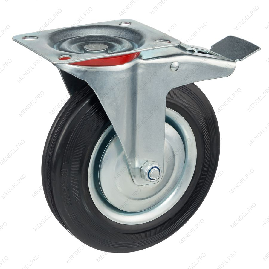 Колесо поворотное с тормозом Стелла-техник 4003-200