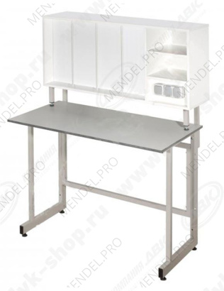 Стол титровальный ЛК-1200 СТ (1200х630х1550/850) (Керамика) (надстройка – сталь)