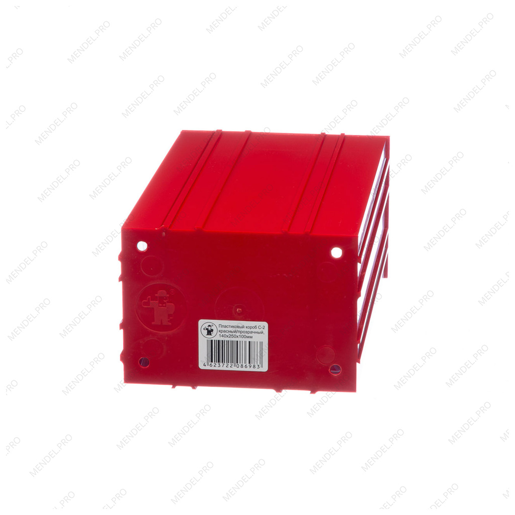 Пластиковый короб Стелла-техник С-2-красный-прозрачный