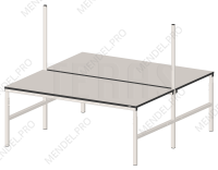Стол рабочий 2х(1800х700 мм) серии DUAL