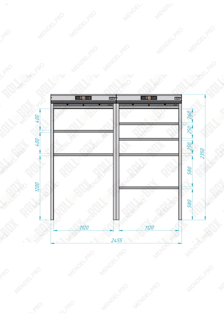 Роллетный шкаф ROLL-BOX SIMPLE Plus 24.05.24.V1-2