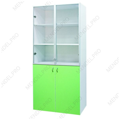 Шкаф медицинский двухсекционный двухдверный Ш 2.01-"Айболит"