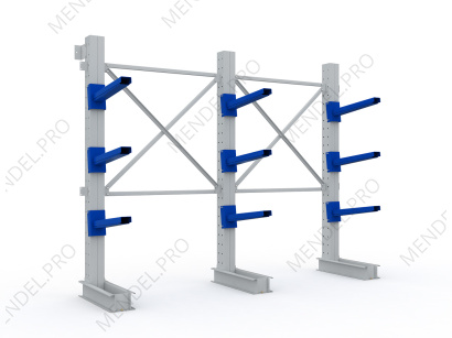 Стеллаж консольный односторонний СГ (3 консоли)