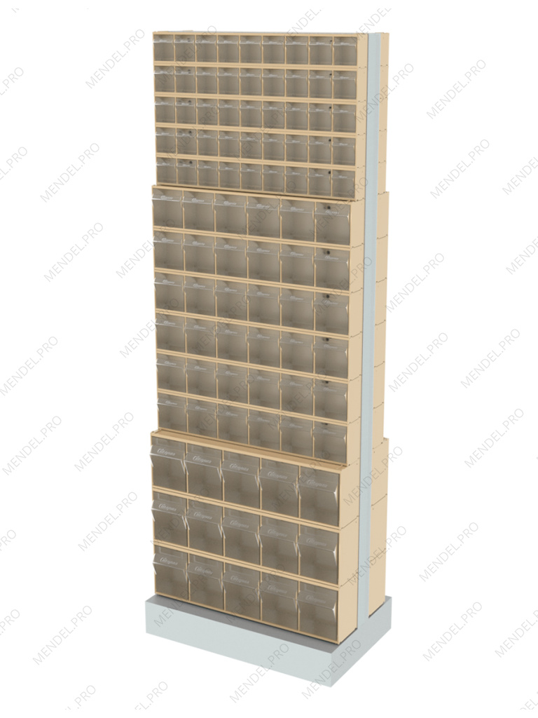 Стойка бежевая двусторонняя напольная Стелла-техник 406-05-06-03-B