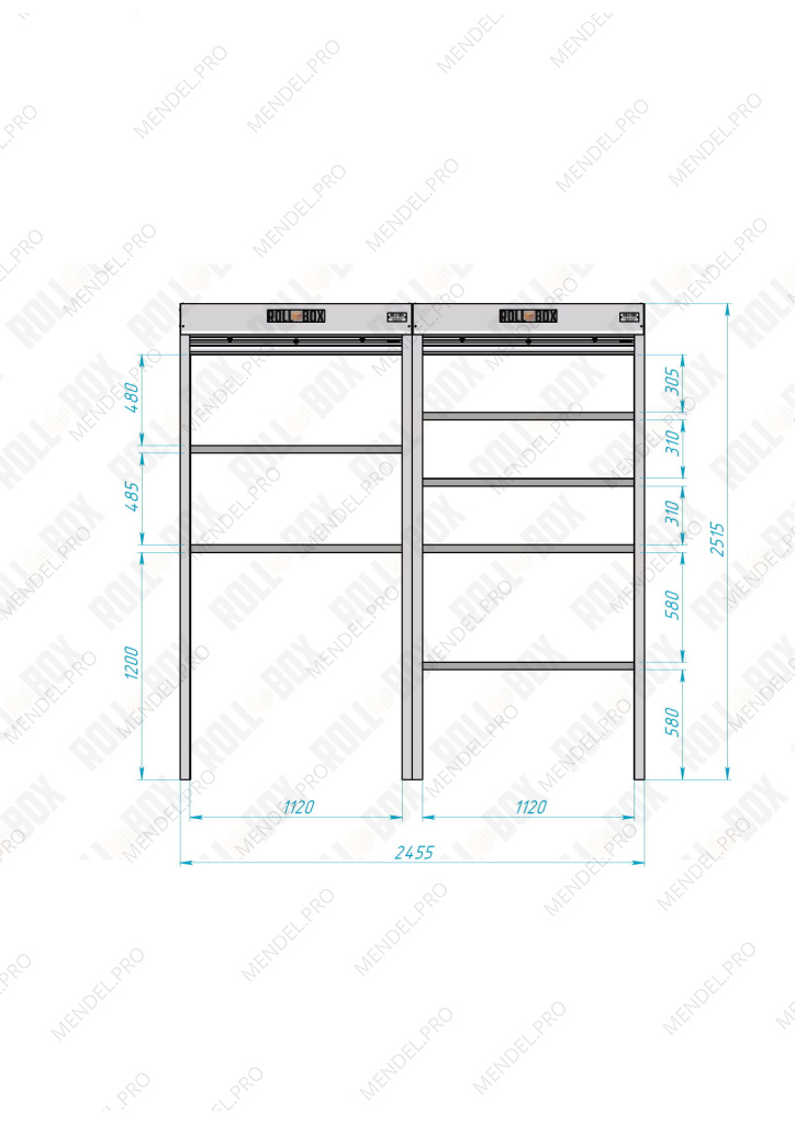 Роллетный шкаф ROLL-BOX SIMPLE Plus 24.06.24.V2-2
