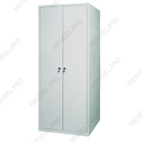 Шкаф медицинский металлический для одежды медперсонала односекционный двухдверный ШМ-О2- "Айболит"
