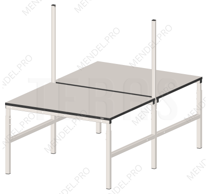 Стол рабочий 2х(1200х700 мм) серии DUAL