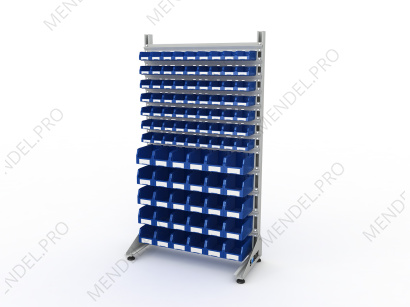 Стеллаж для пластиковых лотков S-BOX односторонний 1800x1000x450.04