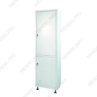 Шкаф медицинский металлический двухсекционный однодверный с дверками металл-металл для медикаментов ШМ-1.101-"Айболит"