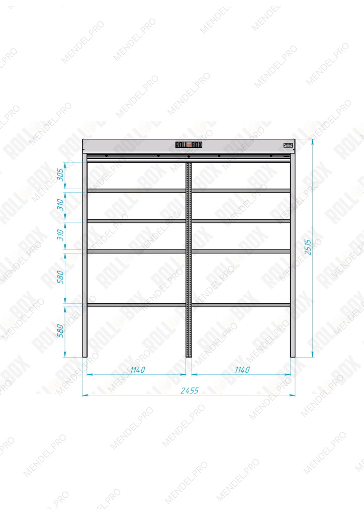 Роллетный шкаф ROLL-BOX SIMPLE Plus 24.07.44.V2-1