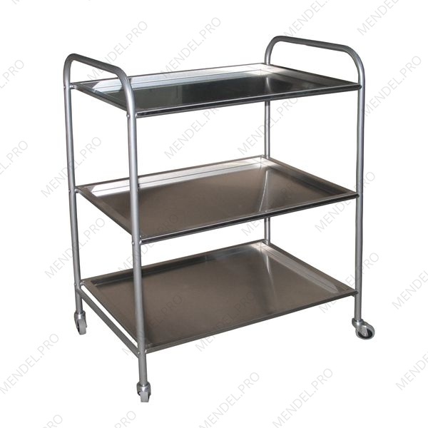 Стол инструментальный предметный трехполочный СИП-3/Н-"Айболит"