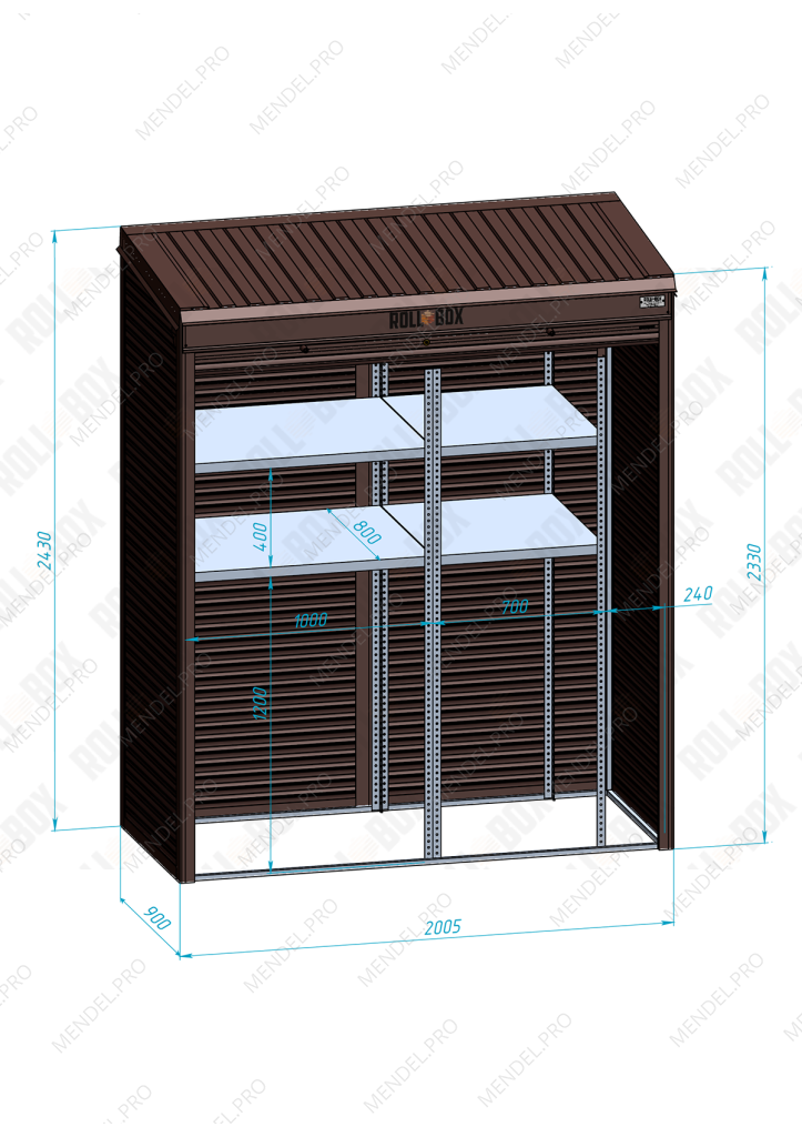 Шкаф уличный ROLL‑BOX VILLAGE ROOF S-1