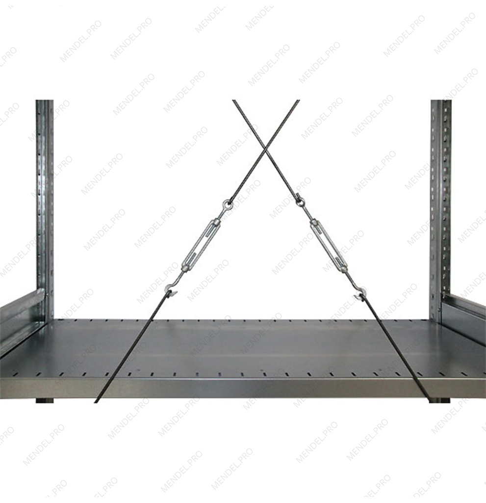 Стеллаж среднегрузовой на зацепах 2000х1300х600 (4 полки)