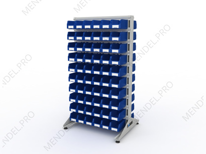 Стеллаж для пластиковых лотков S-BOX двухсторонний 1800x1000x800.02