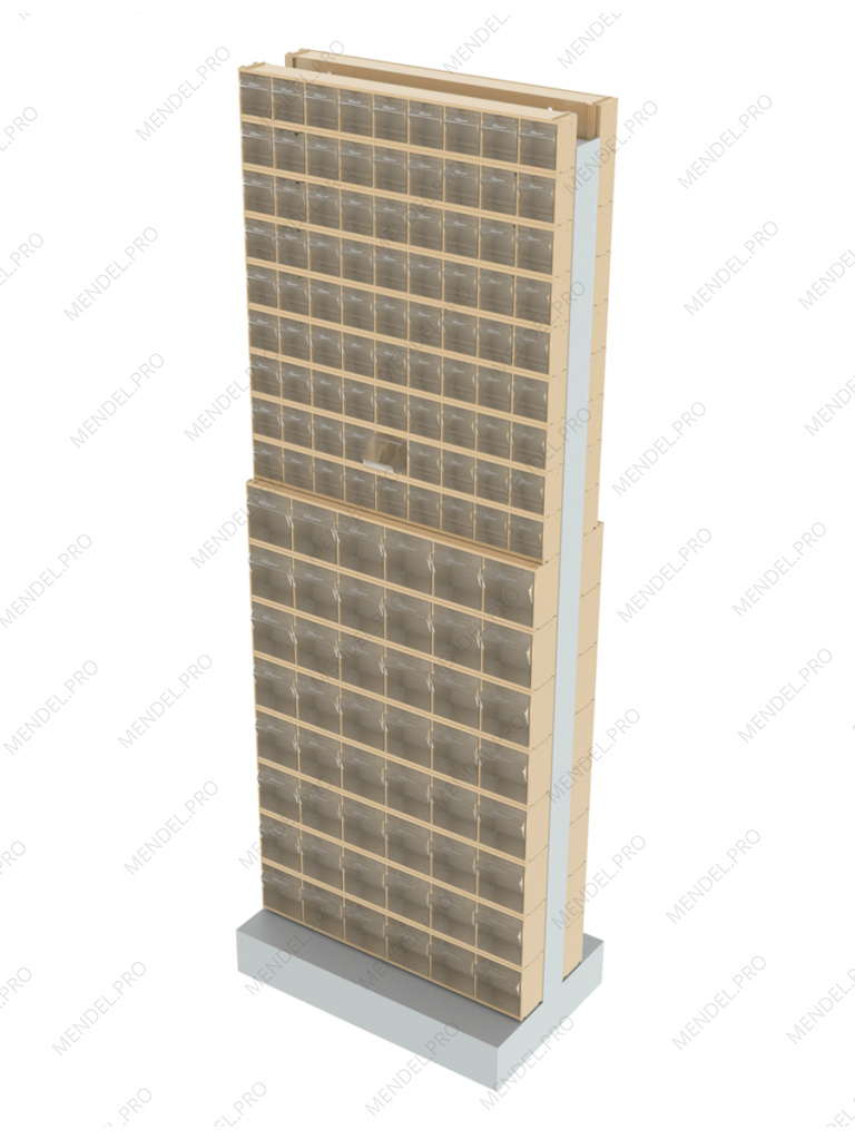 Стойка бежевая двусторонняя напольная Стелла-техник 406-09-08-00-B