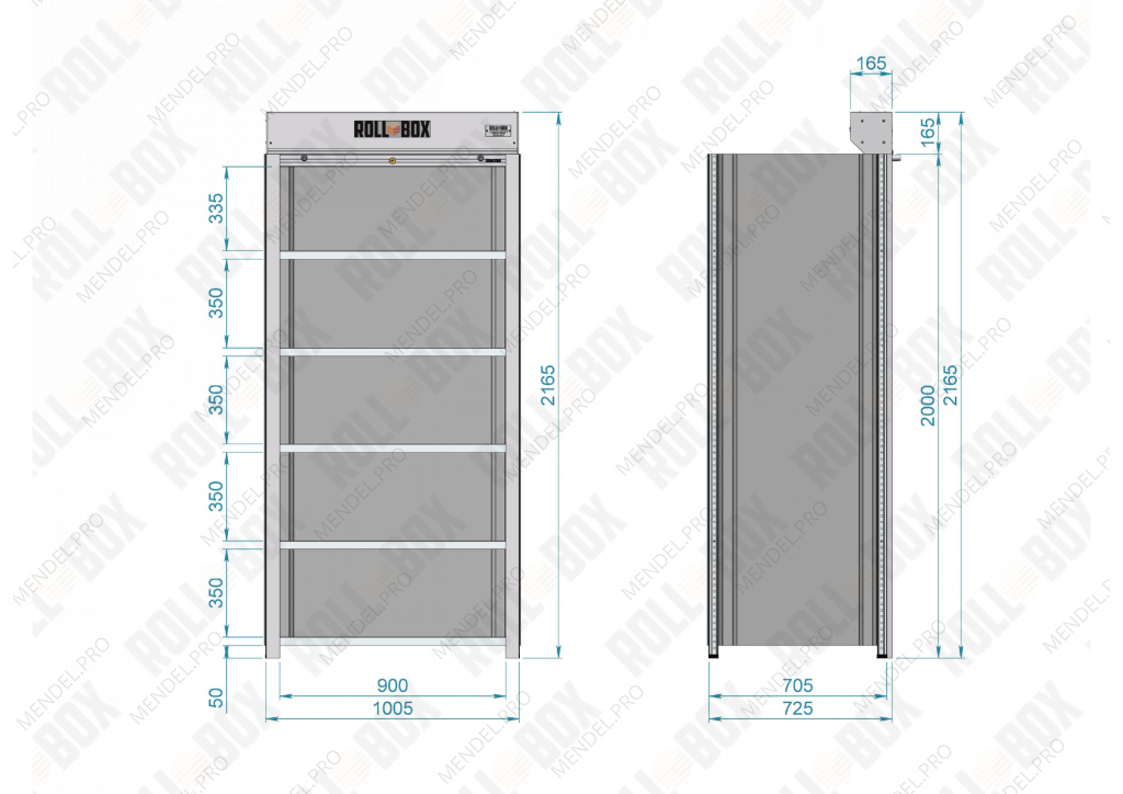 Шкаф роллетный ROLL-BOX SIMPLE 10.07.6.V2
