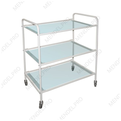 Стол инструментальный предметный трехполочный СИП-3/С-М-"Айболит"