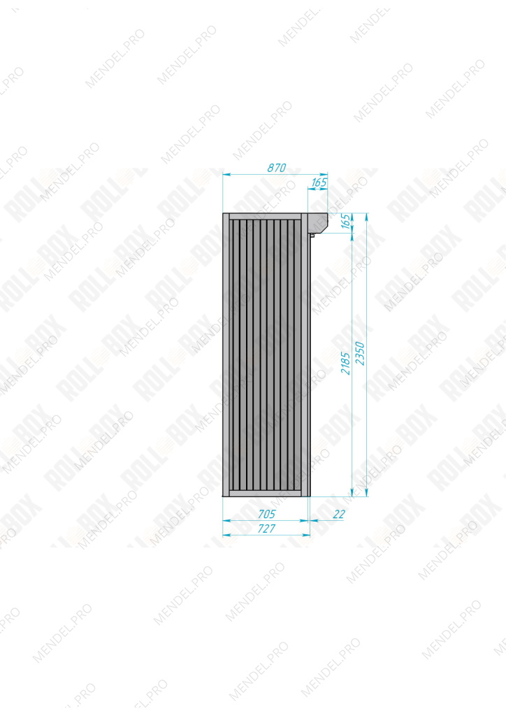 Роллетный шкаф ROLL-BOX SIMPLE Plus 24.07.24.V1-1