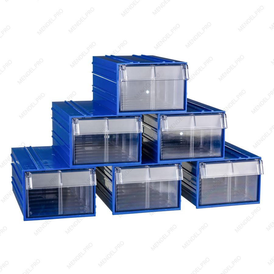 Пластиковый короб Стелла-техник C-2-К6-синий-прозрачный