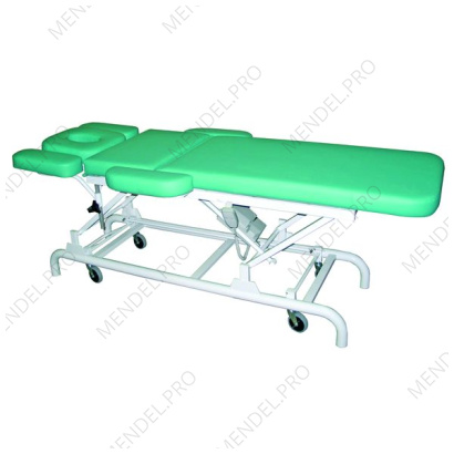 Стол массажный СМ-4 с фиксированной головной,промежуточной,ножной секциями и 4-мя подлокотниками