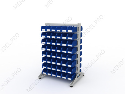 Стеллаж для пластиковых лотков S-BOX двухсторонний 1500x1000x800.02