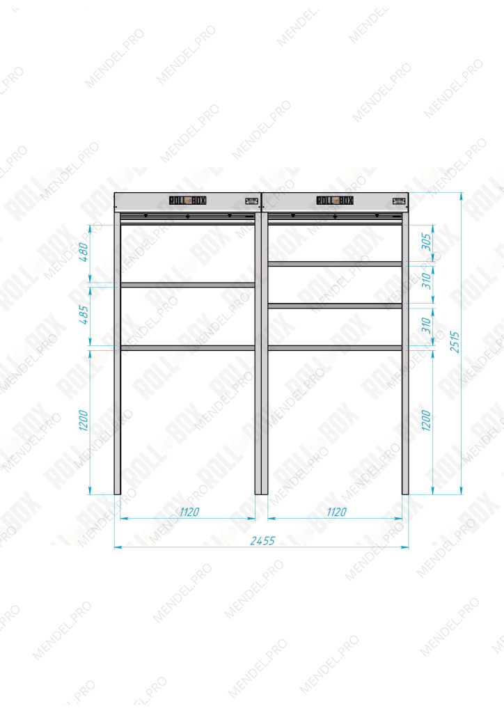 Роллетный шкаф ROLL-BOX SIMPLE Plus 24.05.23.V2-2