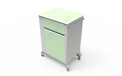 Тумба медицинская прикроватная ТМП-02.6-"Айболит", без столика, пластик