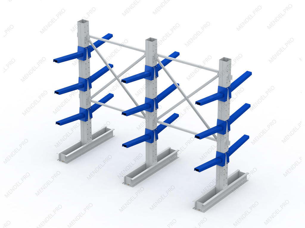 Стеллаж консольный двухсторонний СГ (3 консоли)