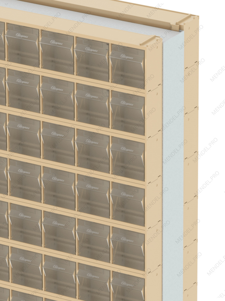 Стойка бежевая двусторонняя напольная Стелла-техник 406-20-00-00-B