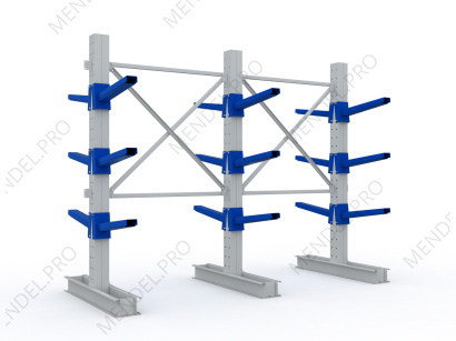 Стеллаж консольный двухсторонний СГ (3 консоли)