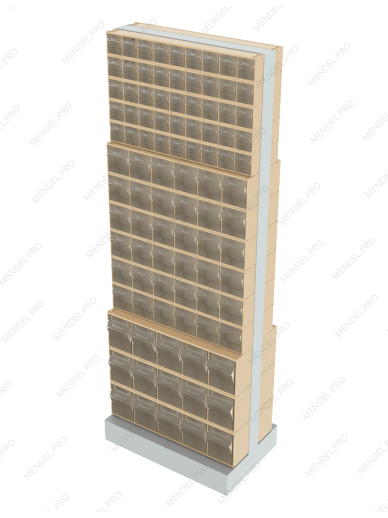 Стойка бежевая двусторонняя напольная Стелла-техник 406-05-06-03-B