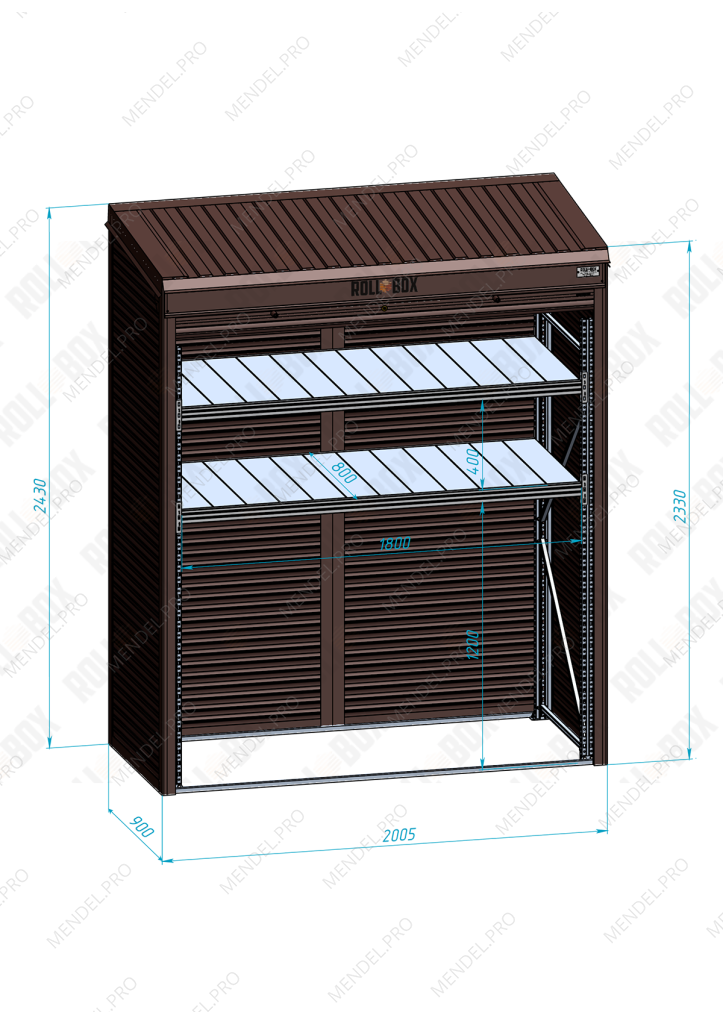 Шкаф уличный ROLL‑BOX VILLAGE ROOF S-2