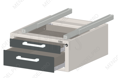 Подвесная тумба на 2 ящика c доводчиками