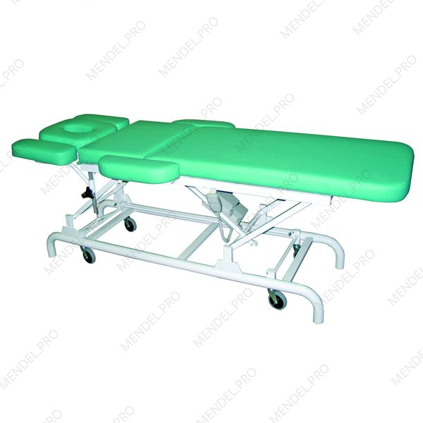 Стол массажный СМ-4 с фиксированной головной,промежуточной,ножной секциями и 4-мя подлокотниками