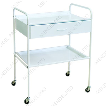 Стол инструментальный предметный двухполочный с ящиком СИП-2М-Я-"Айболит"