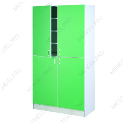 Шкаф медицинский двухсекционный двухдверный МКП 013/02-"Айболит"