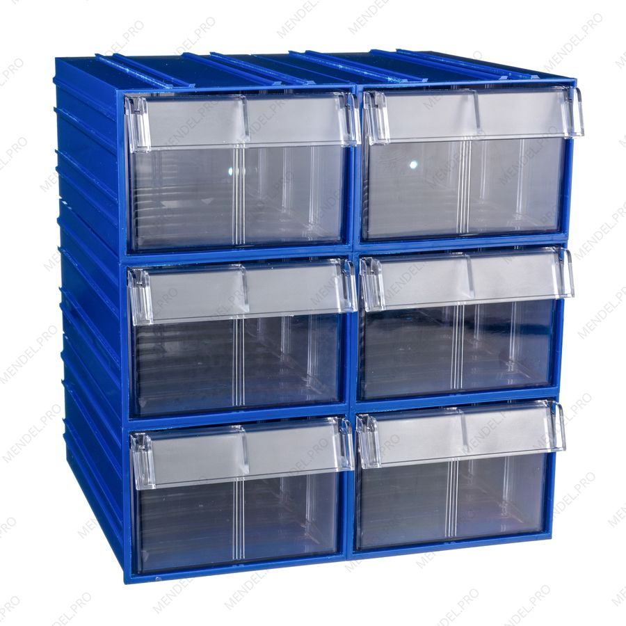 Пластиковый короб Стелла-техник C-2-К6-синий-прозрачный