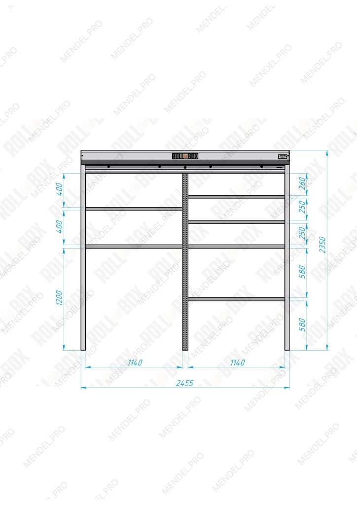Роллетный шкаф ROLL-BOX SIMPLE Plus 24.08.24.V1-1