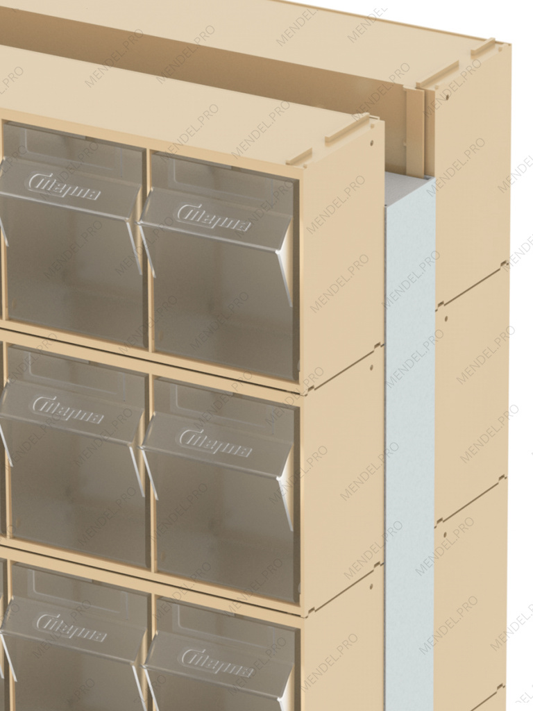 Стойка бежевая двусторонняя напольная Стелла-техник 406-00-00-10-B