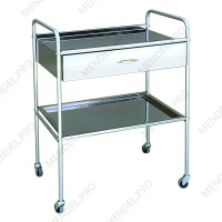 Стол инструментальный предметный двухполочный с ящиком СИП-2Н-Я-"Айболит"