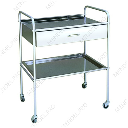 Стол инструментальный предметный двухполочный с ящиком СИП-2Н-Я-"Айболит"