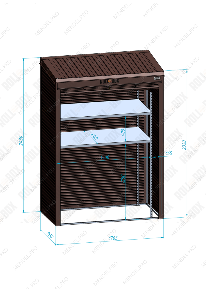 Шкаф уличный ROLL‑BOX VILLAGE ROOF XS-1
