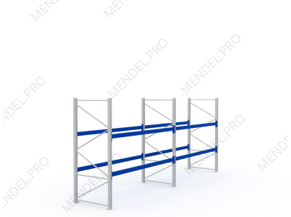 Стеллаж паллетный (фронтальный) 2500х2700х1100 (P90х50х1,5)